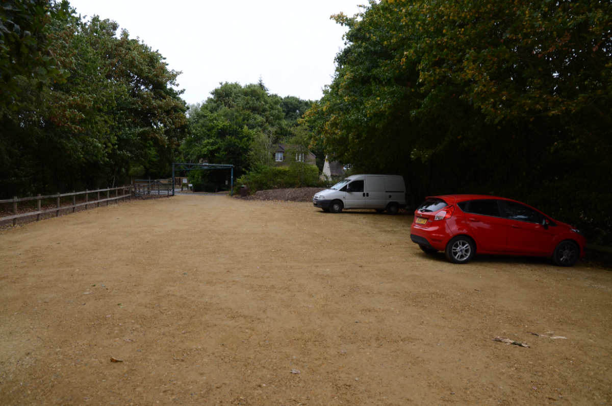 The finished car park looking North